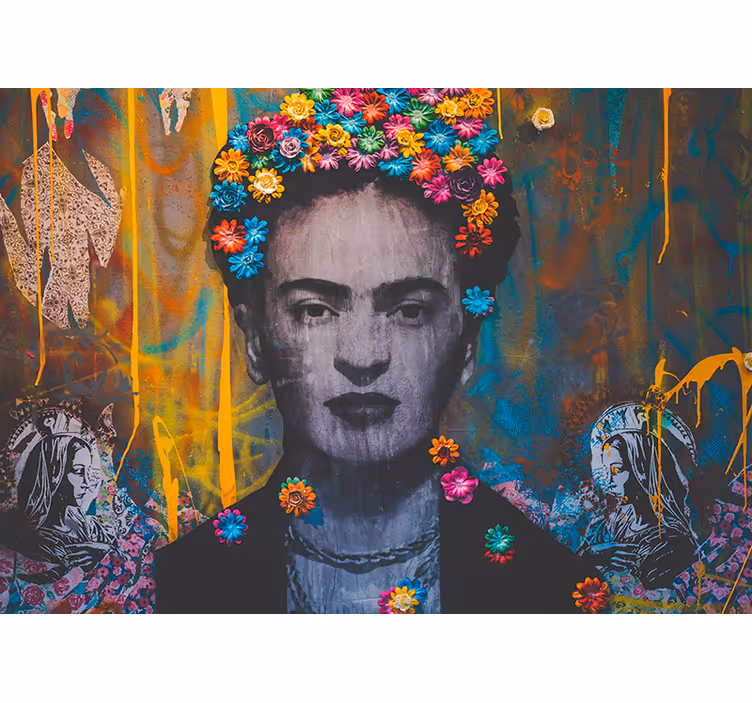 Umělecká fototapeta frida květnový portrét - TenStickers