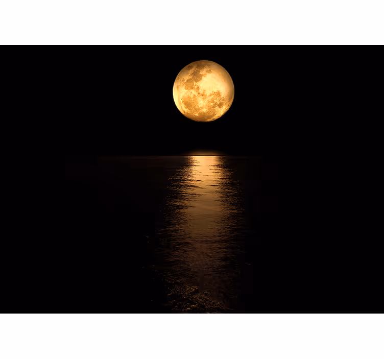 Fototapeta golden moonlight sky - TenStickers