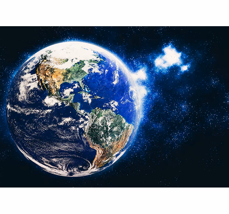 Fototapeta planeta země s kontinenty prostoru - TenStickers