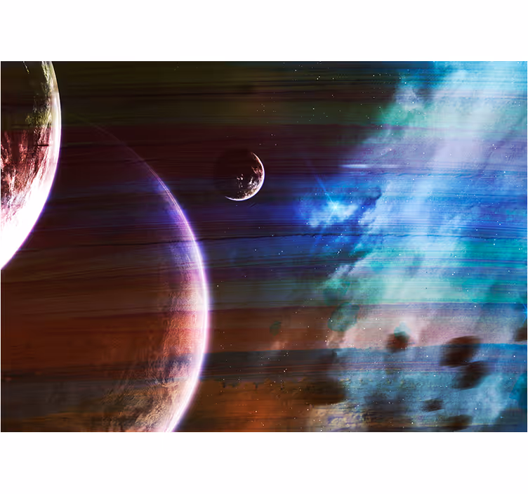 Kosmická planetární scéna Fototapeta vesmír - TenStickers