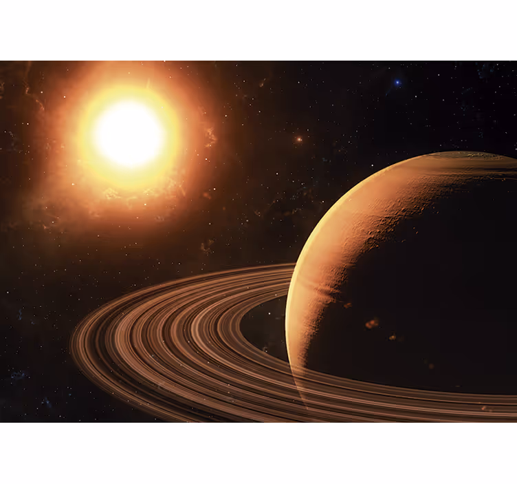 3d vesmír a saturn 3d fototapeta - TenStickers