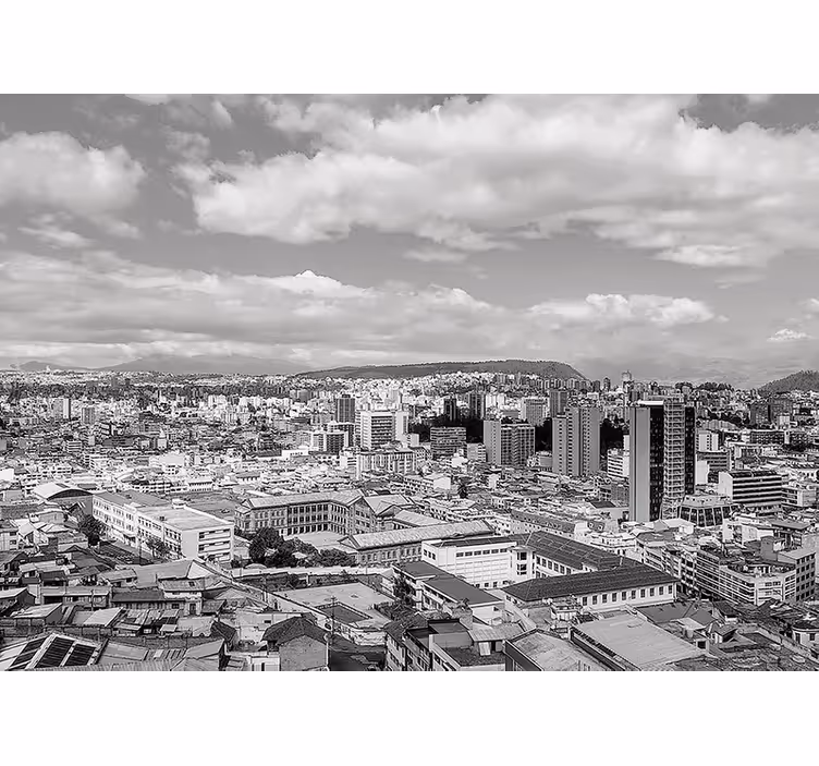 Perspektiva městského panoramatu Fototapeta pro město a zemi - TenStickers