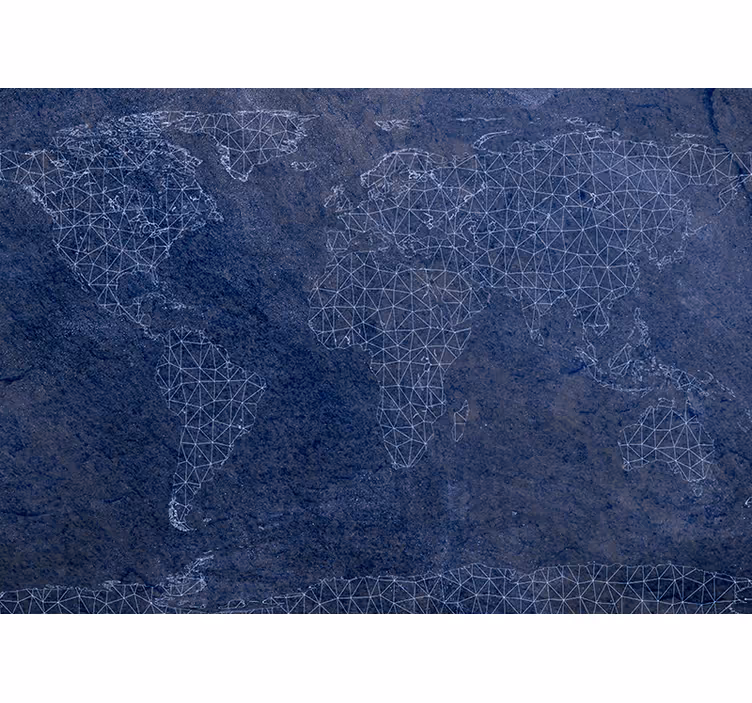 Mapa světa fototapeta geometrická mapa světa - TenStickers