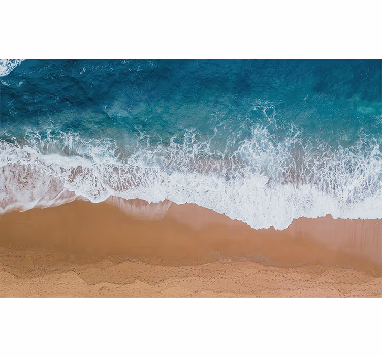 Pláž s dřevěným kufrem chodba 3d fototapeta - TenStickers