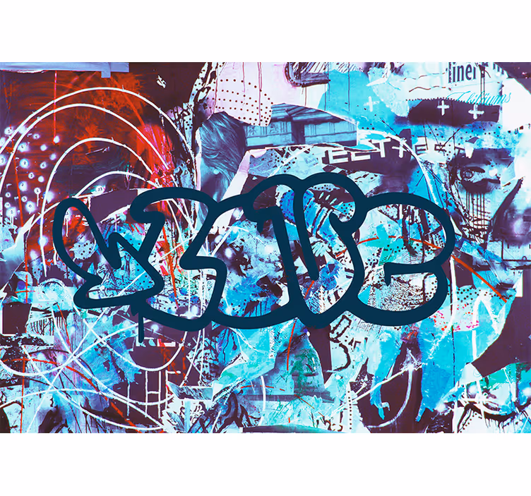 Fototapeta městské graffiti s textem fráze - TenStickers