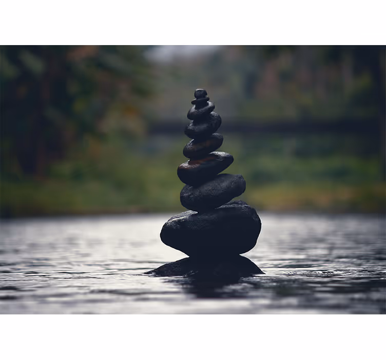 Skládaný kamenný zůstatek Zen foto tapeta - TenStickers