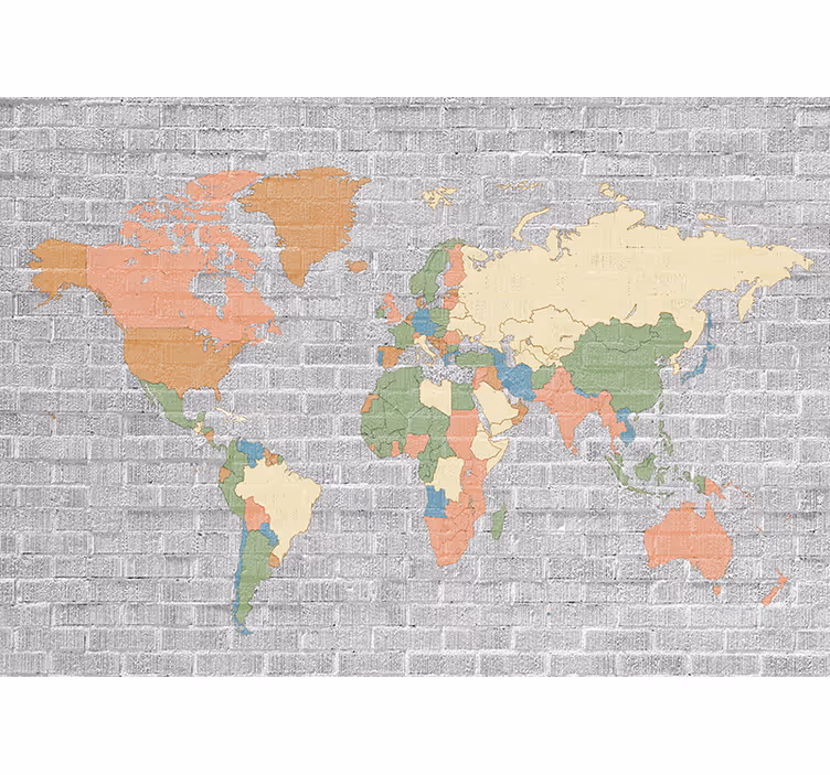 Mapa světa fototapeta rozsáhlý globální atlas - TenStickers
