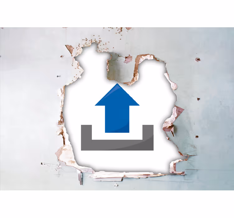 Rozbitá zeď trompe l'oeil efekt fototapeta - TenStickers