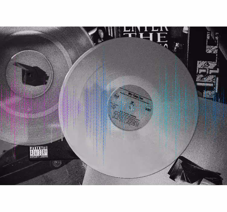 Vinylové zvukové vlny Fototapeta hudba - TenStickers