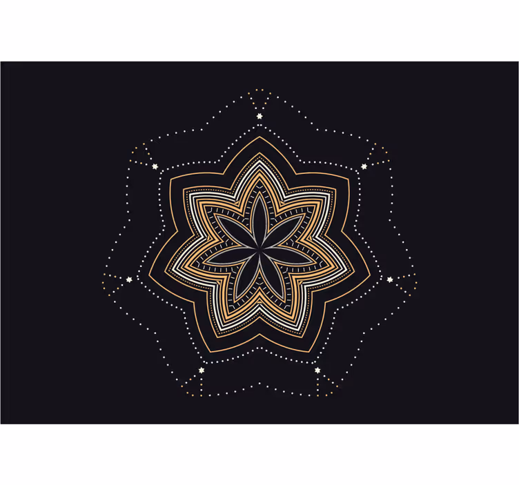 Složitý hvězdný vzor Mandala fototapeta - TenStickers