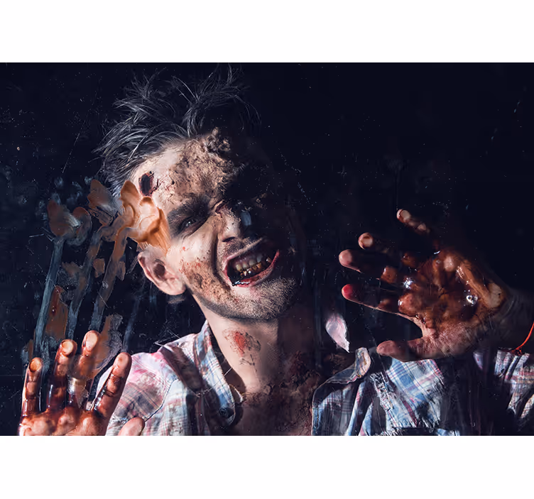 Realistický strašidelný člověk obývací pokoj fototapeta - TenStickers