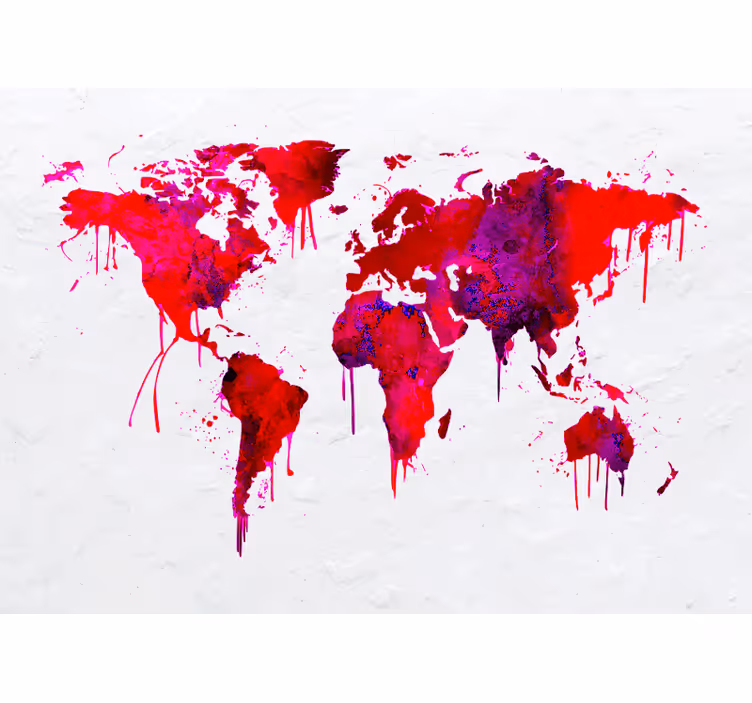 Mapa světa fototapeta živá globální mapa - TenStickers