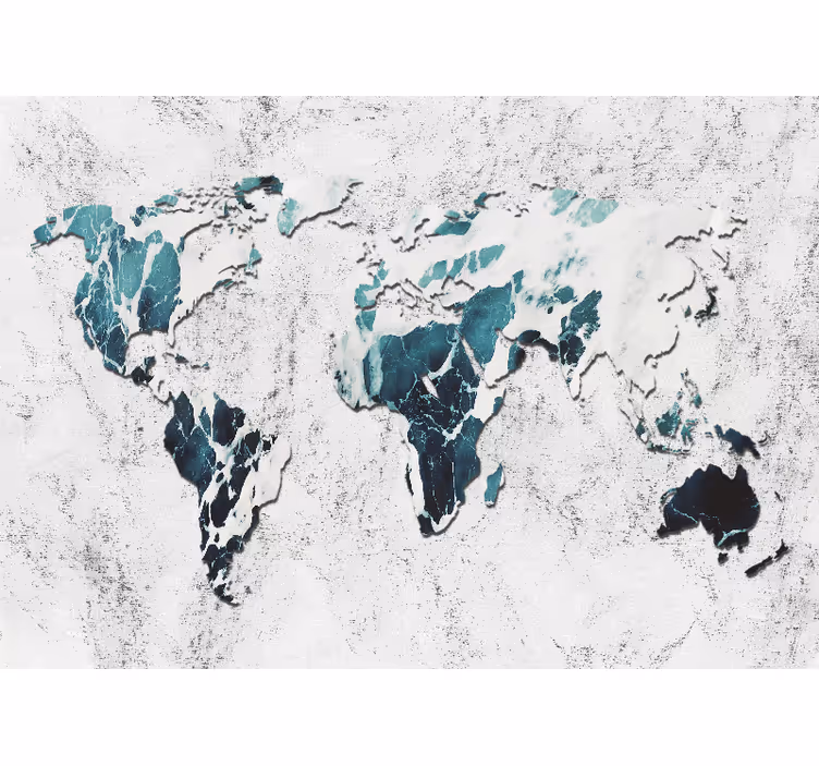 Stylizovaná světová mapa Mapa světa fototapeta - TenStickers