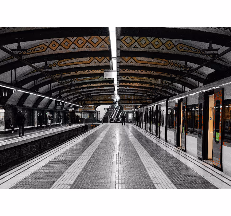 Architektura stanice metra Fototapeta pro město a zemi - TenStickers