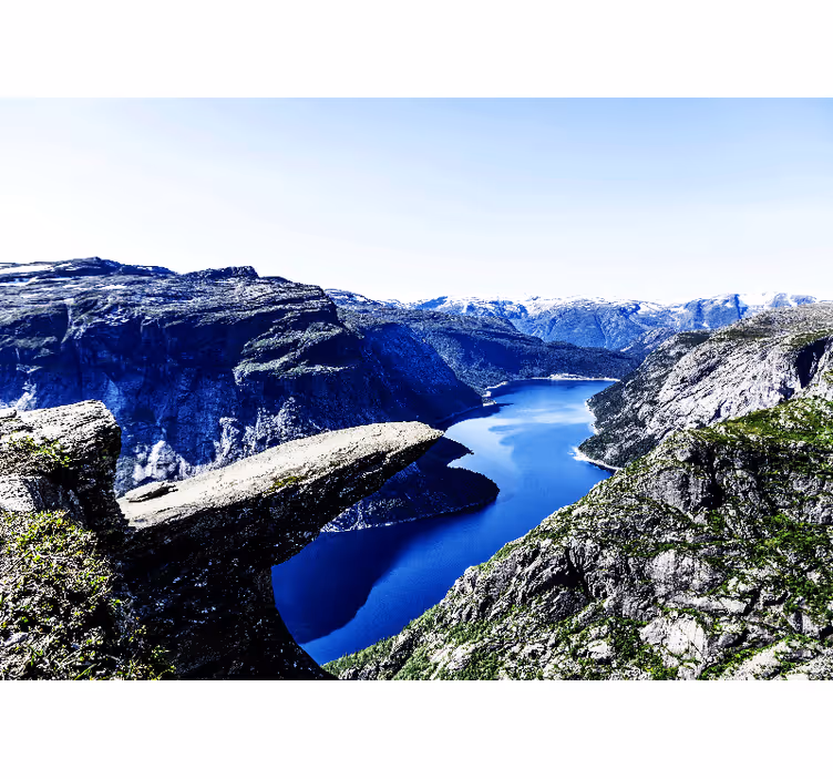 Majestátní výhled na fjord Fototapeta - TenStickers