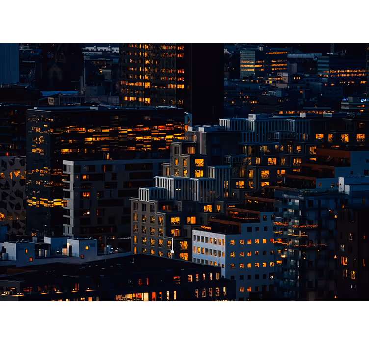 Fototapeta oslo moderní budovy v noci - TenStickers