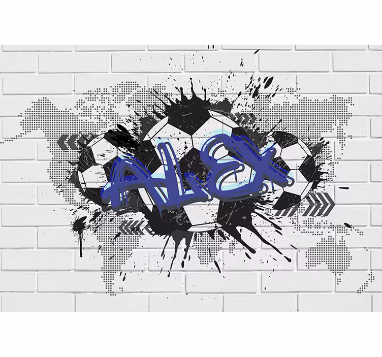 Fotbalové umění Graffiti fototapeta - TenStickers