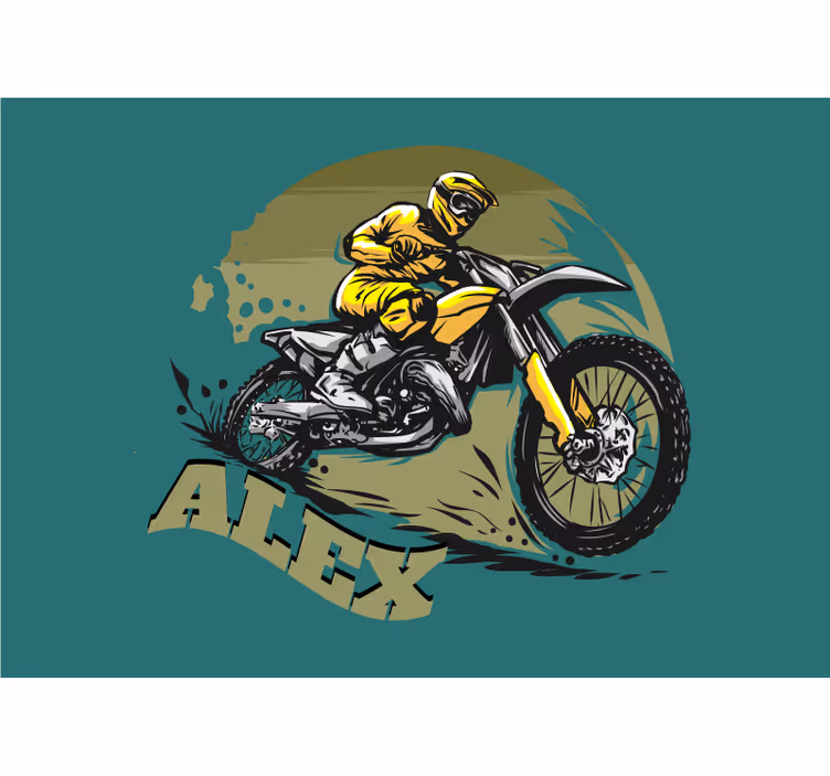 Fototapeta vozidel motokrosový jezdec v akci - TenStickers