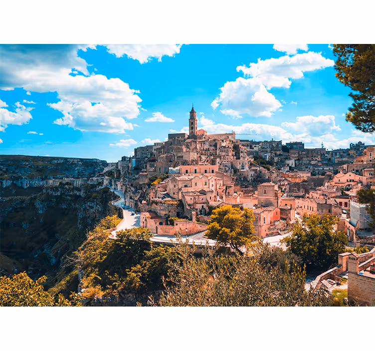 Historická krajina matera Fototapeta pro město a zemi - TenStickers