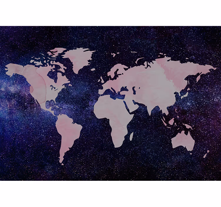 Mapa světa fototapeta v moderním stylu - TenStickers