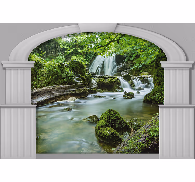 Příroda fototapeta scéna jemného vodopádu - TenStickers