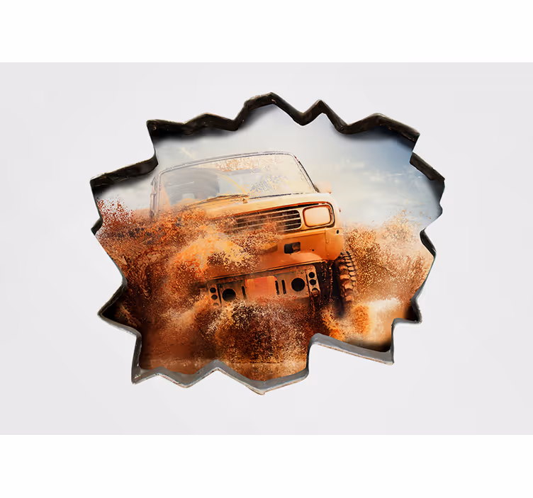 Rezavý off-road Fototapeta vozidel - TenStickers