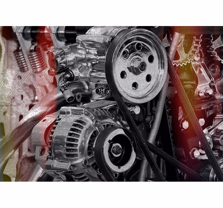 Fototapeta motor zevnitř auta - TenStickers