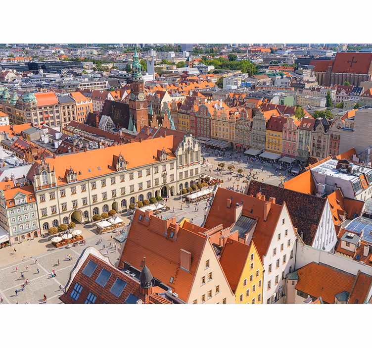 Historický pohled na město Fototapeta pro město a zemi - TenStickers