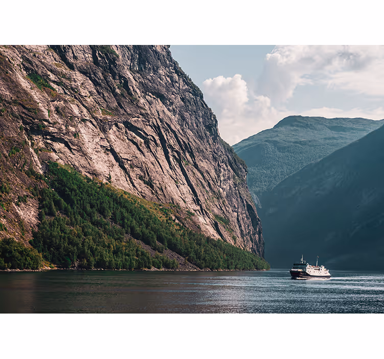 Fototapeta velkolepá scéna fjordu - TenStickers
