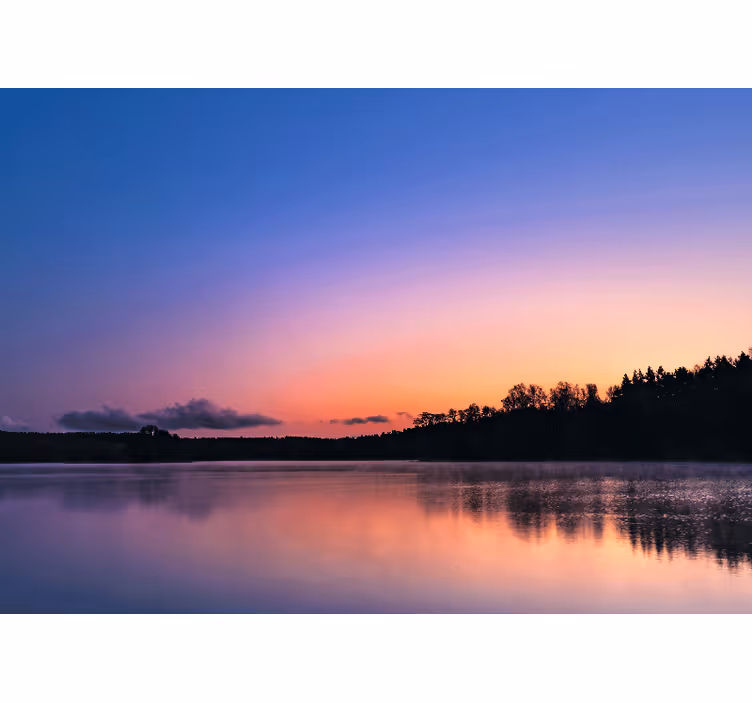 Fototapeta západ slunce jezero mazury - TenStickers