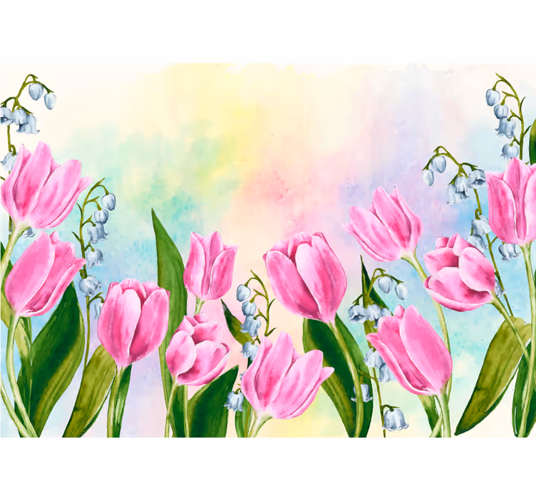 Fototapeta květiny tulipánový květ v rozkvětu - TenStickers