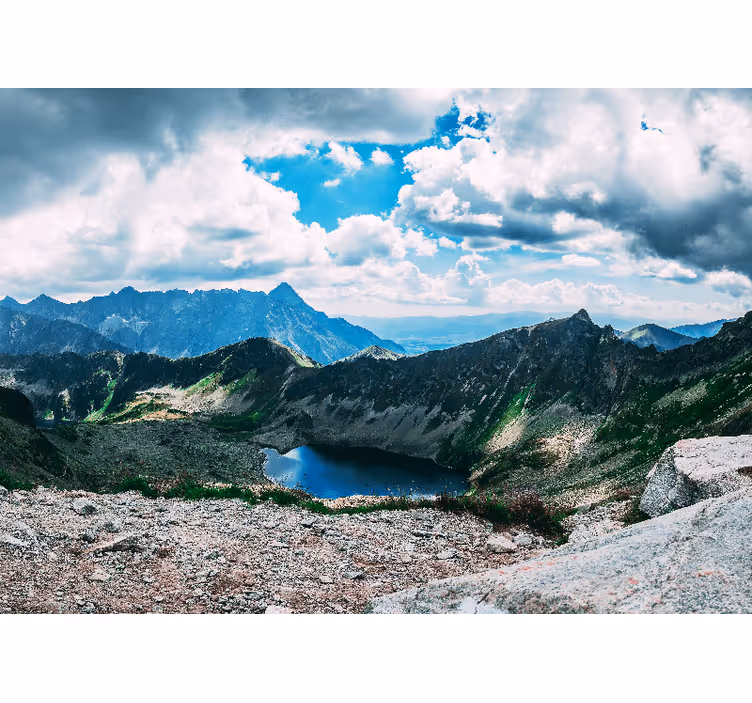 Fototapeta velké horské jezero - TenStickers