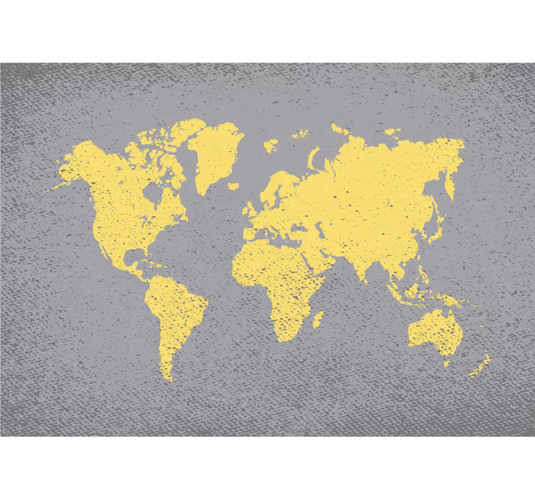 Mapa světa fototapeta s obrysem světa - TenStickers
