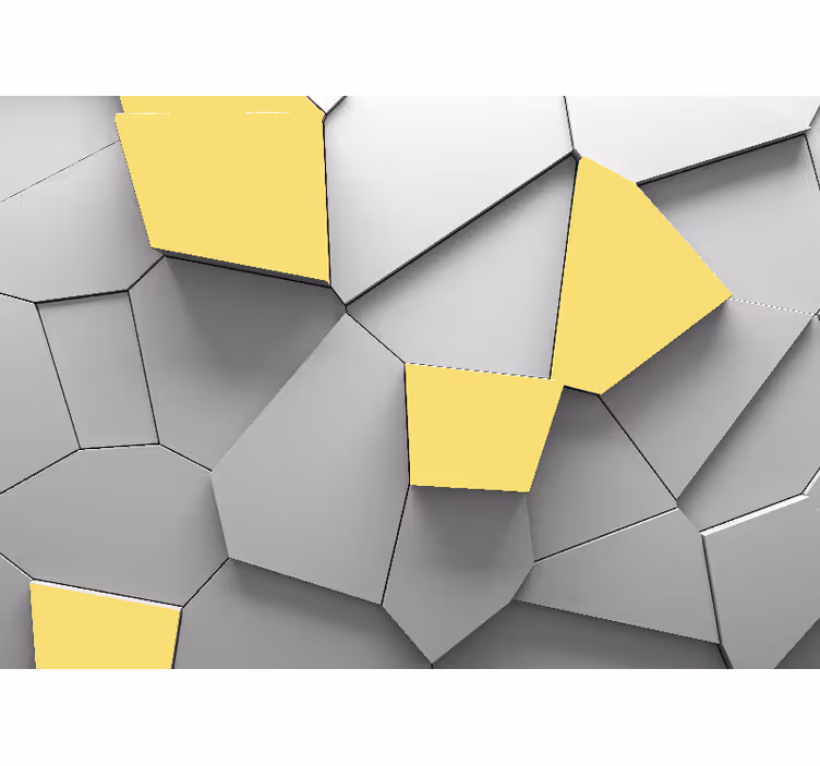 Geometrické žluté panely 3D fototapeta - TenStickers