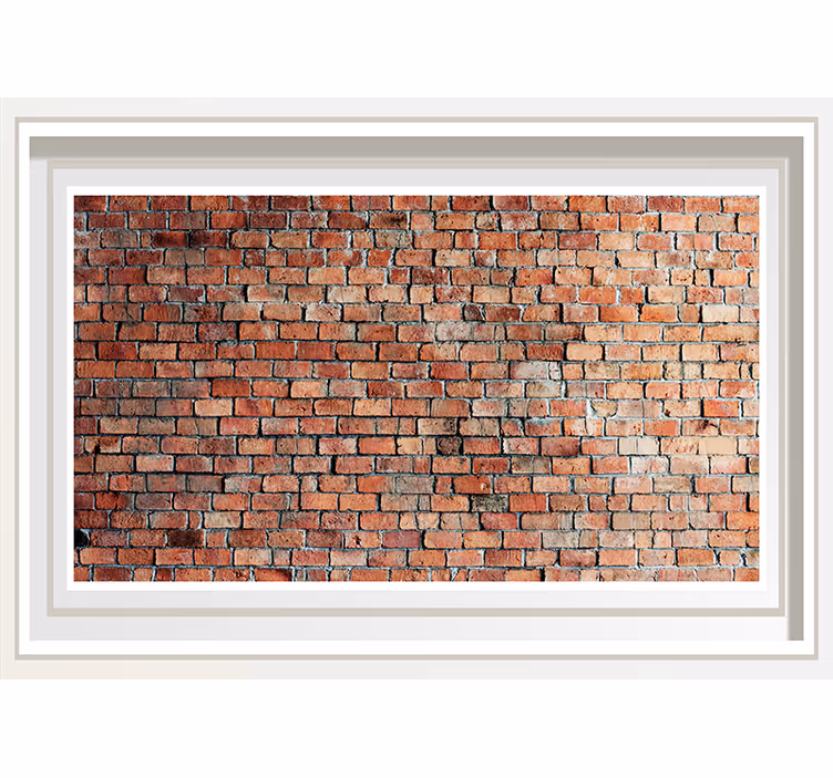 Cihlová zeď s rámem cihlová fototapeta - TenStickers