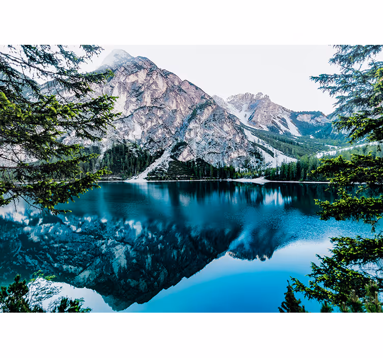 Fototapeta horský odraz v jezeře - TenStickers