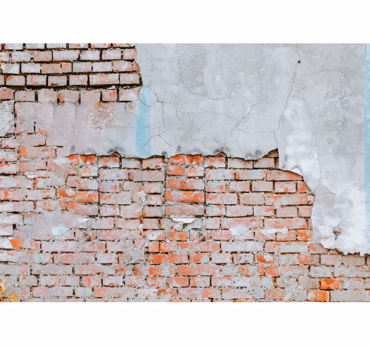 Cihlová a betonová fototapeta - TenStickers