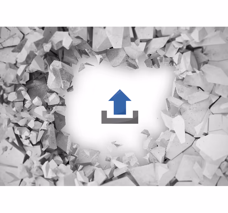 Rozbitý beton s vlastní fototapetou - TenStickers
