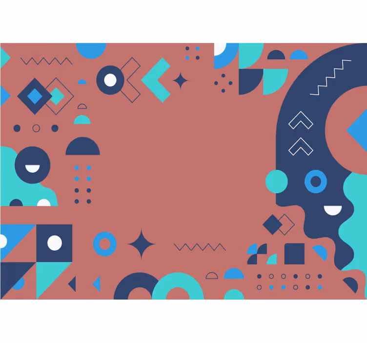 Abstraktní fototapeta s geometrickým vzorem - TenStickers