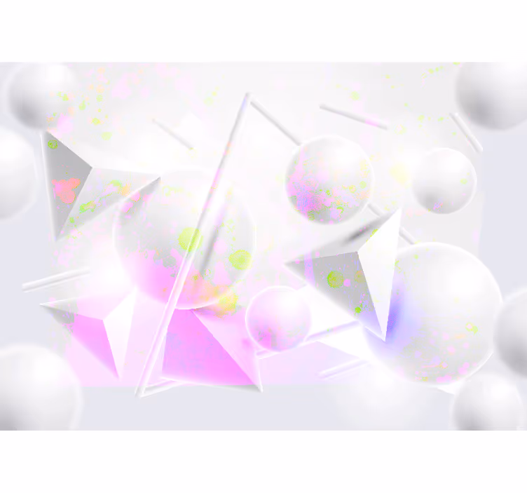 Abstraktní fototapeta fúze geometrických tvarů - TenStickers