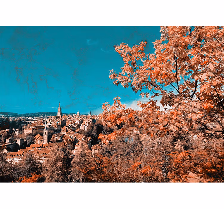 Fototapeta barevná podzimní krajina - TenStickers