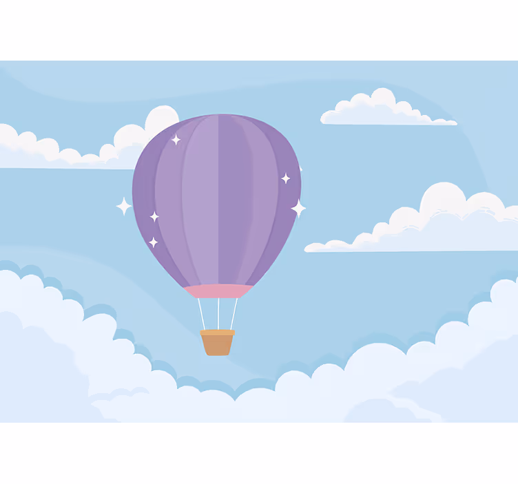 Dětská ložnice fototapeta hravé horkovzdušné balony - TenStickers