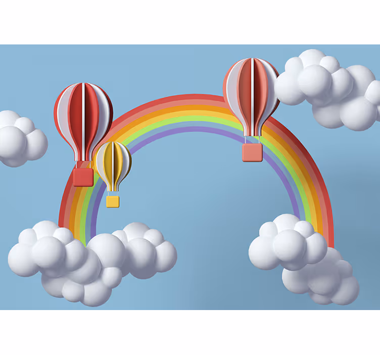 Fototapeta fráze barevné horkovzdušné balony - TenStickers
