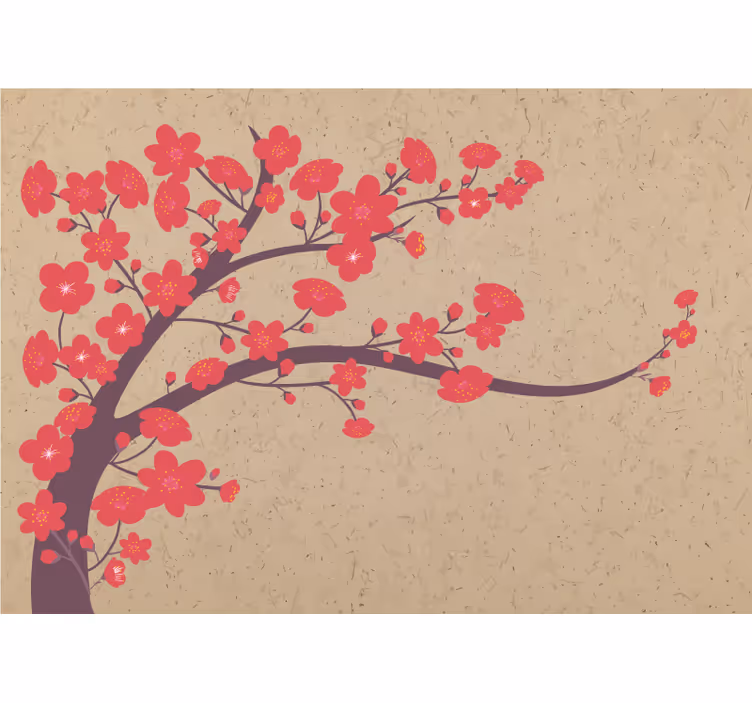 Fototapeta květiny sakura větev - TenStickers
