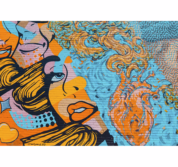 Graffiti fototapeta barevný městský výraz - TenStickers
