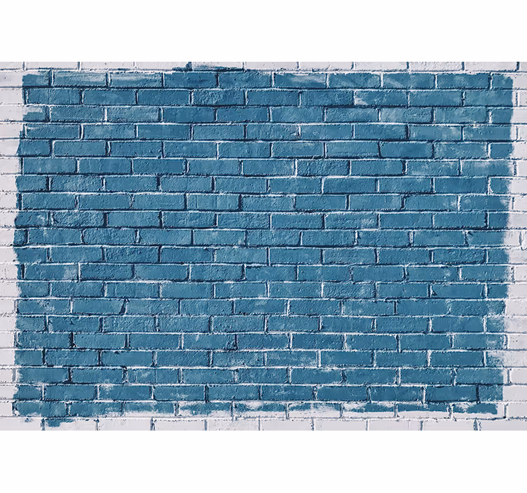 Cihla fototapeta texturovaná modrá zeď - TenStickers