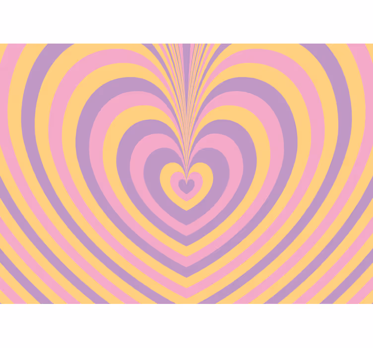Fototapeta psychedelic groovy heart urban art - TenStickers