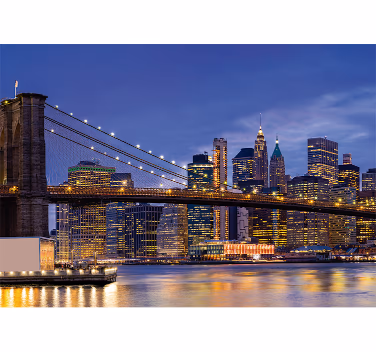New york fototapeta brooklynský most panorama - TenStickers