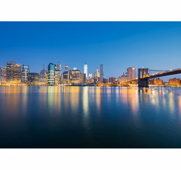 New york fototapeta brooklynský most a město - TenStickers