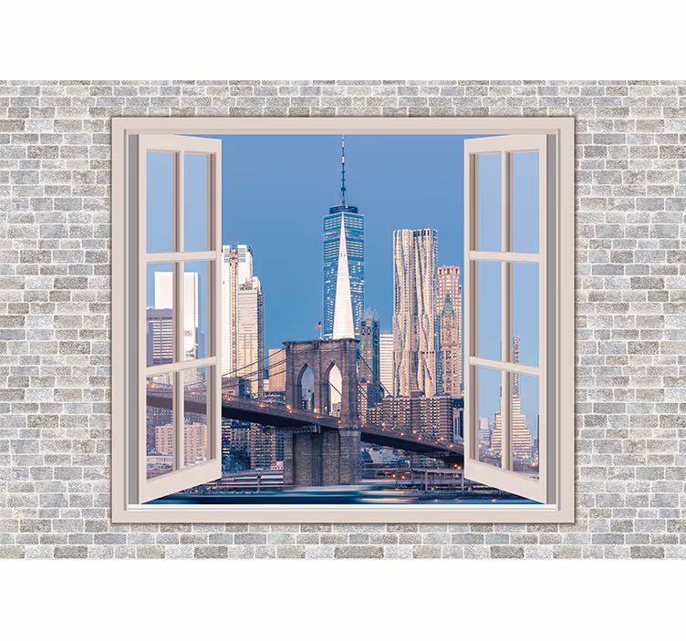 Výhledy na manhattan čisté nebe New York fototapeta - TenStickers